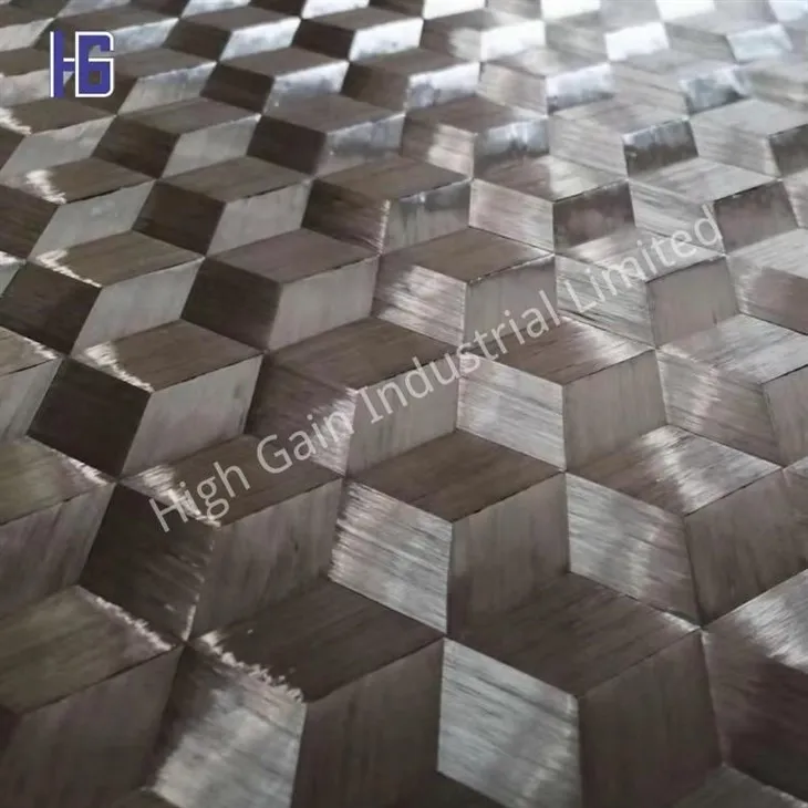 Tejido de fibra de carbono triaxial 3D